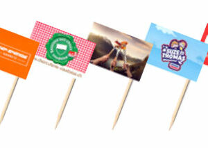 Alternative view of Papierfähnchen bedrucken - Kostproben-Picker