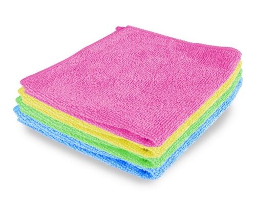 Mikrofasertücher 40x40 cm blau, gelb, rot oder grün