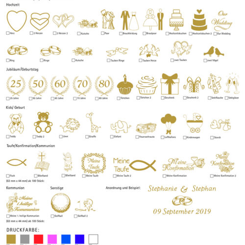 Serviettenmotive drucken