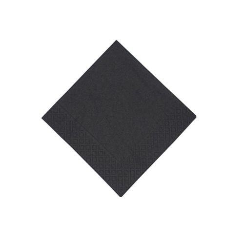 Cocktail-Servietten schwarz 12x12 24x24