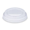 Domdeckel PS für 1216oz Coffee-Cup, 90mm mit Trinkloch weiss